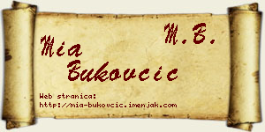 Mia Bukovčić vizit kartica